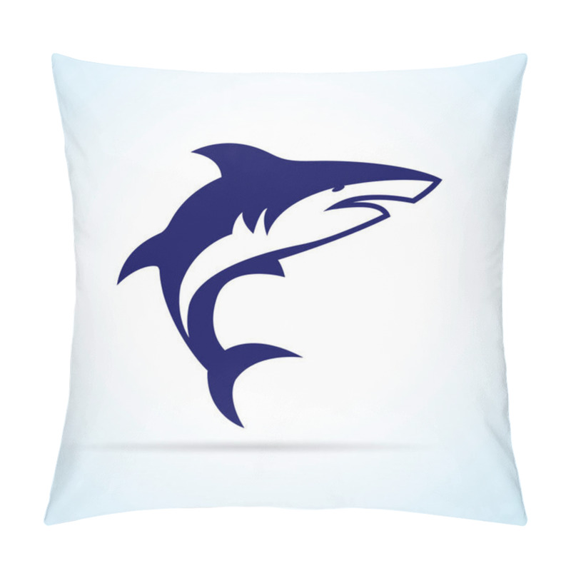 Personality  Illustration Of Shark Design On White Background Pillow Covers