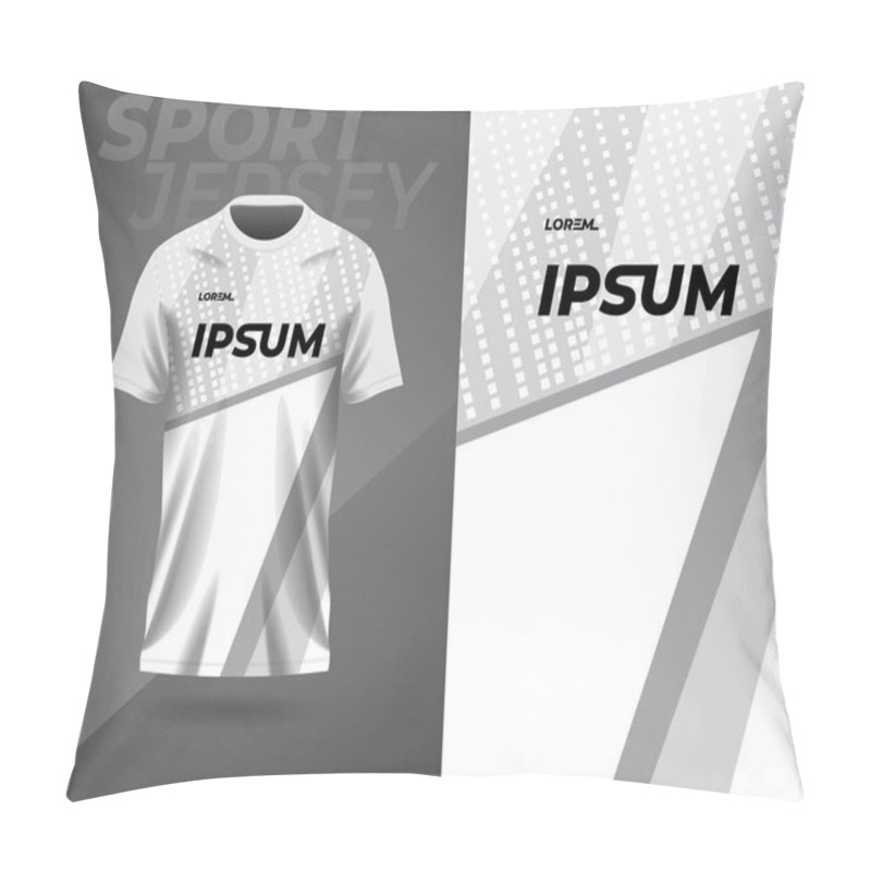 Personality  White Gray Sports Jersey Football And Soccer, Jersey Racing, Gaming, Motocross, Cycling, Running Pillow Covers