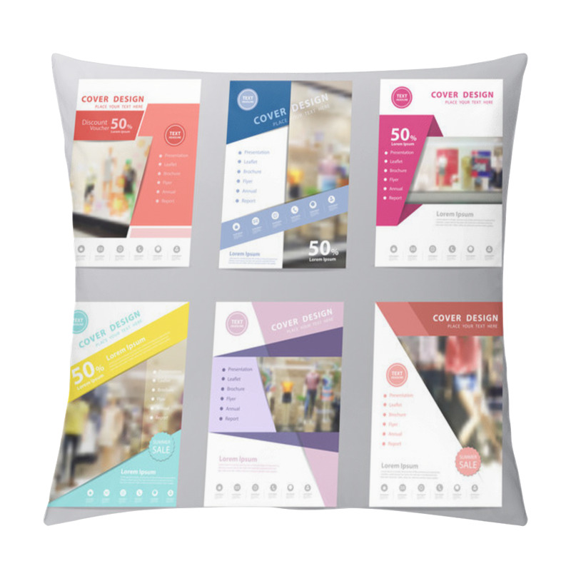 Personality  Set Of Annual Report Brochure Flyer Design Displaying Fashion Background Pillow Covers