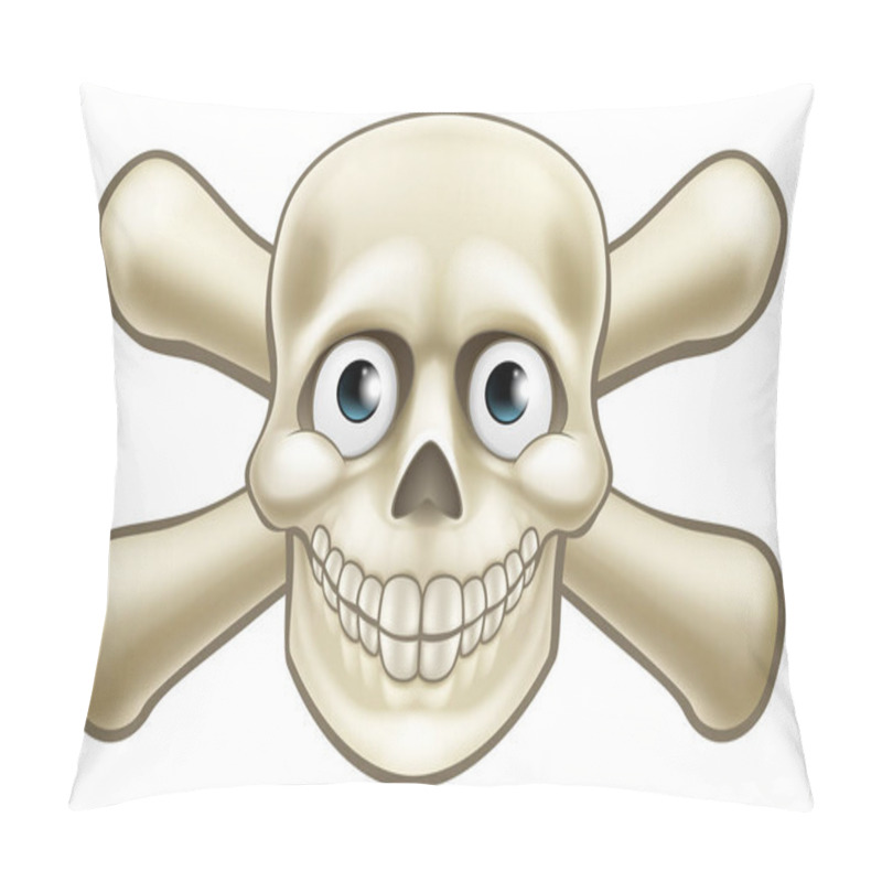 Personality  Cartoon Halloween Pirate Skull And Crossbones Skeleton Character Illustration Pillow Covers