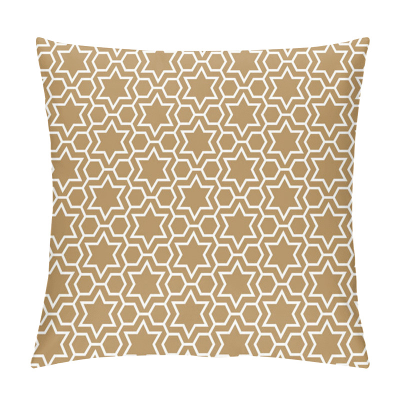 Personality  Seamless Simple Geometric Pattern With Six-pointed Stars And Hexagons. Pillow Covers