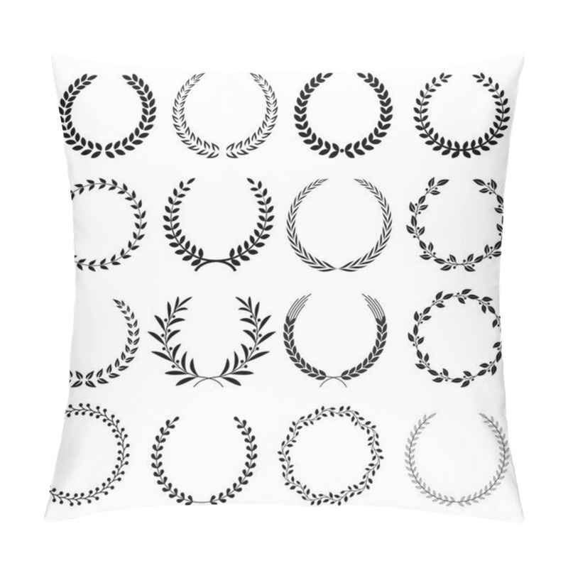 Personality  Wreath Frame Vector Illustrations. Pillow Covers