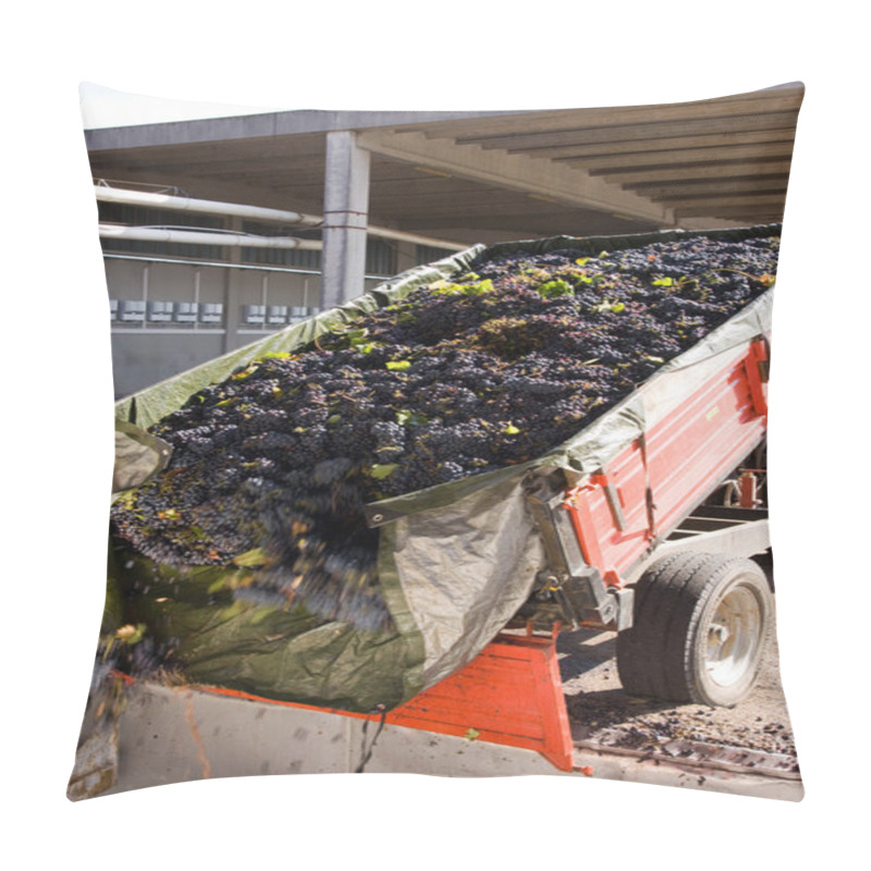 Personality  Unloading Harvested Grapes Pillow Covers