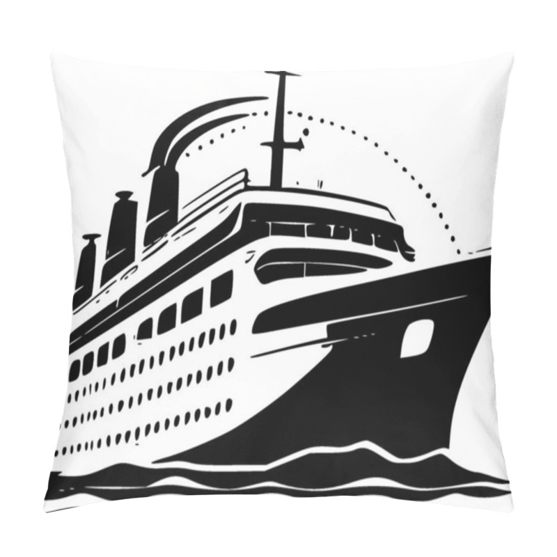 Personality  Cruise - Minimalist And Simple Silhouette - Vector Illustration Pillow Covers