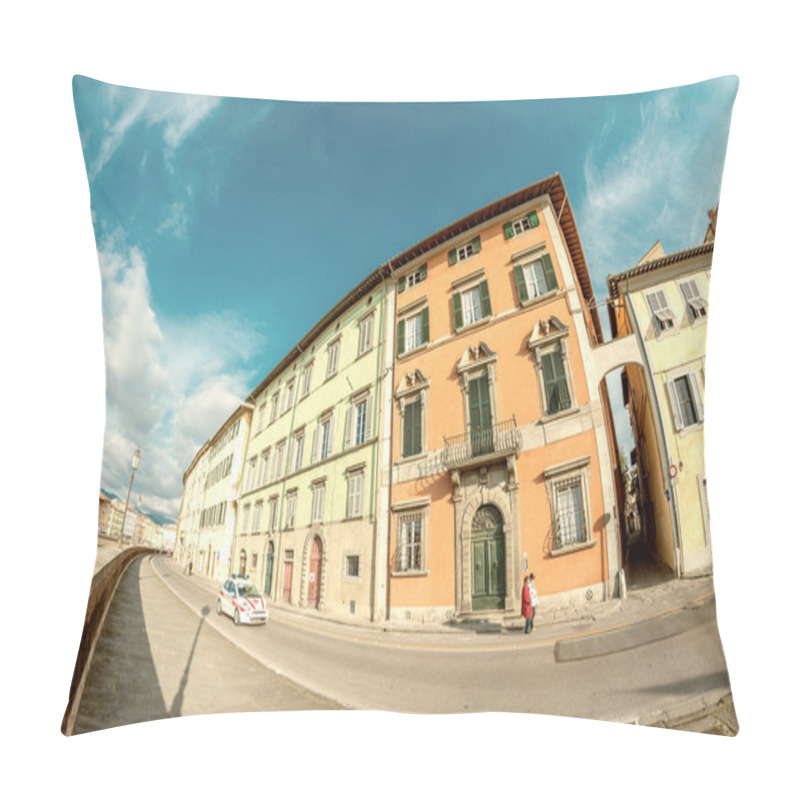 Personality  Medieval Buildings Of Pisa Along Arno River - Tuscany, Italy Pillow Covers