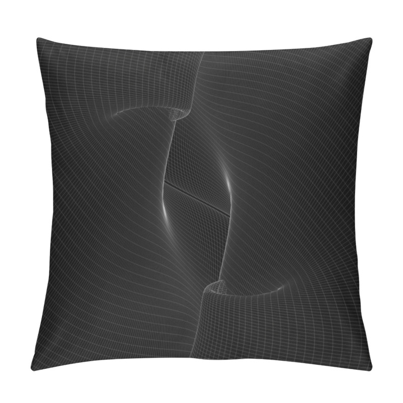 Personality  Abstract Curved Wire Lines Background Vector Pillow Covers