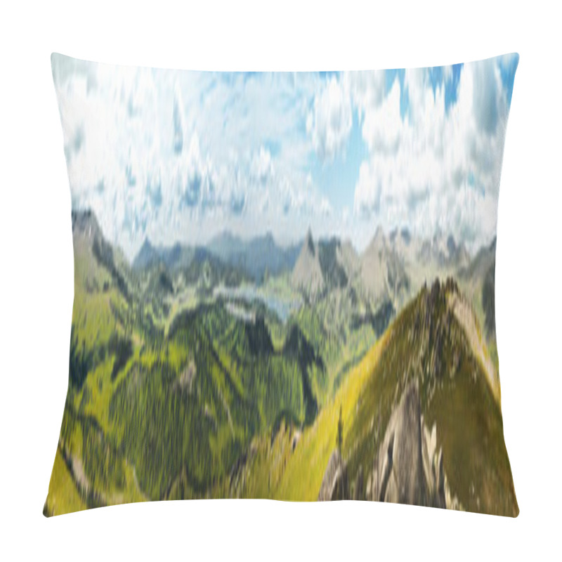 Personality  Panorama Of A Mountain Valley Pillow Covers