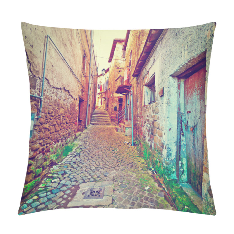 Personality  Narrow Alley With Old Buildings Pillow Covers