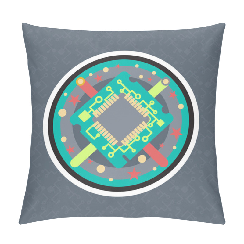 Personality  Computer Processor Chip Pillow Covers