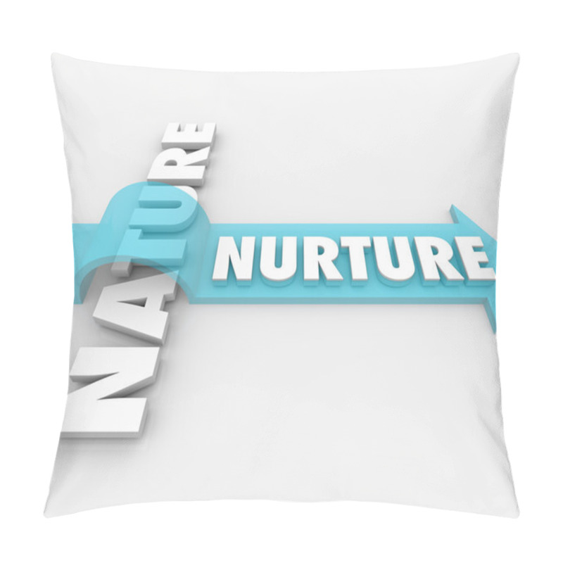 Personality  Nurture Vs Nature Arrow Over Word Psychology Pillow Covers