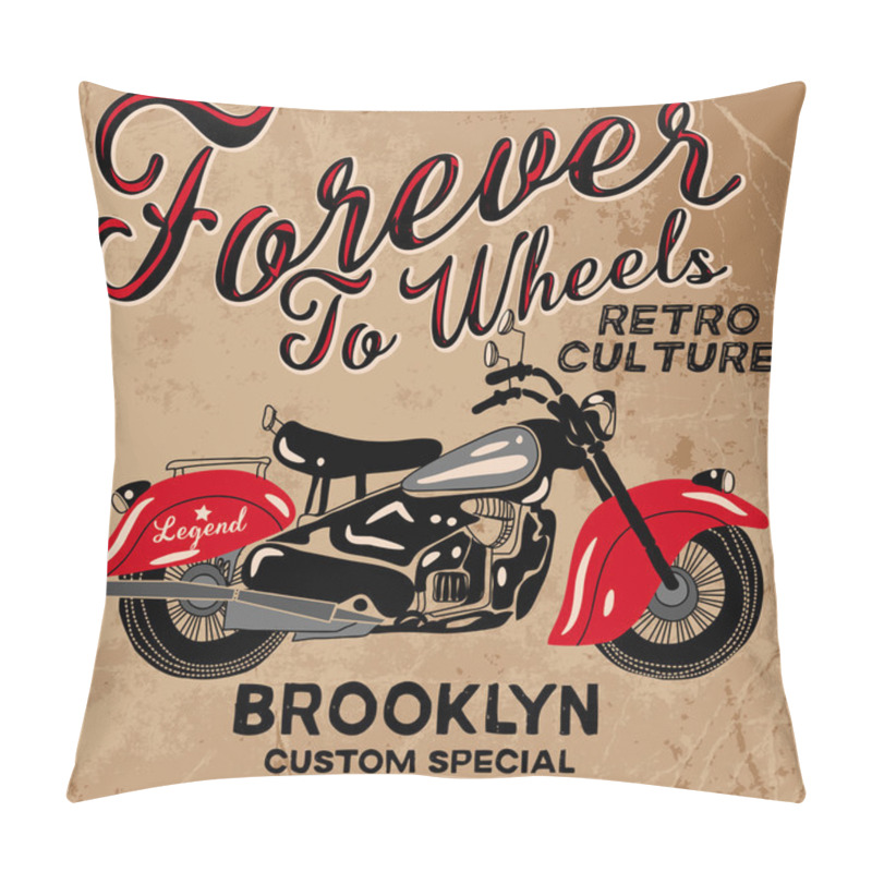 Personality  Motorcycle Retro Style Pillow Covers