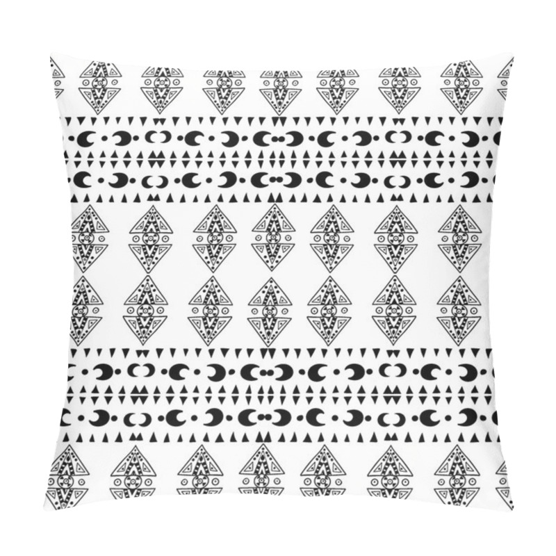 Personality  Ethnic Abstract Hand-drawn Seamless Pattern Pillow Covers