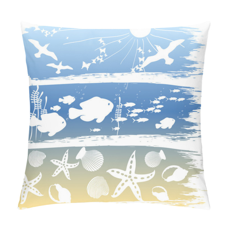 Personality  Abstraction On A Sea Theme Pillow Covers