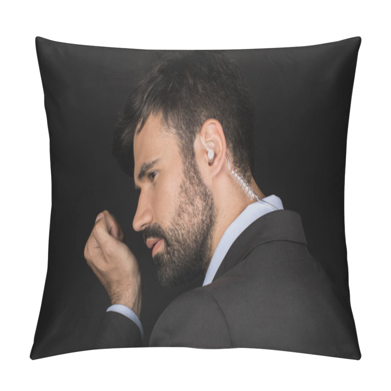 Personality  Secret Service Agent With Earphone Pillow Covers