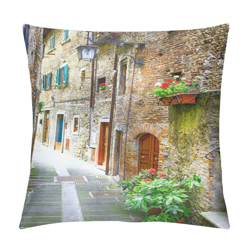 Personality  Charming Old Streets Of Medieval Towns Of Italy Pillow Covers