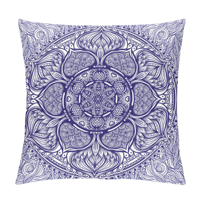 Personality  Vector Ornamental Mandala Inspired Ethnic Art, Patterned Indian  Pillow Covers