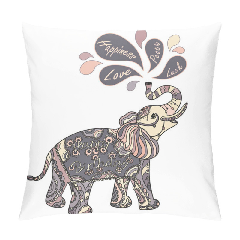 Personality  Stylized Fantasy Patterned Elephant Pillow Covers