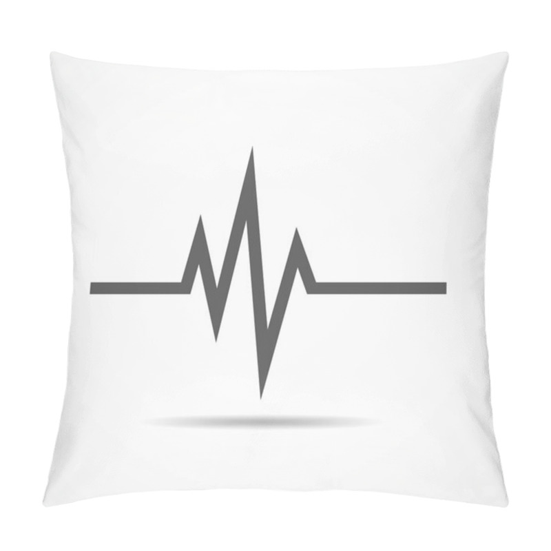 Personality  Heartbeat Icon - Vector Illustration. Pillow Covers