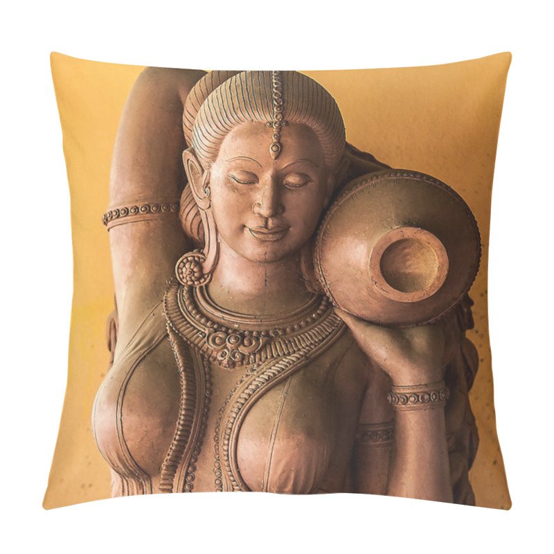 Personality  Ancient Stone Sculpture. Pillow Covers