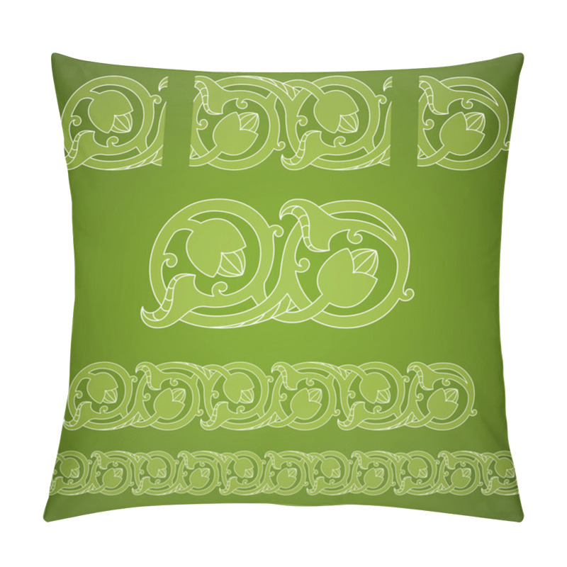 Personality  Seamless Floral Tiling Border Pillow Covers