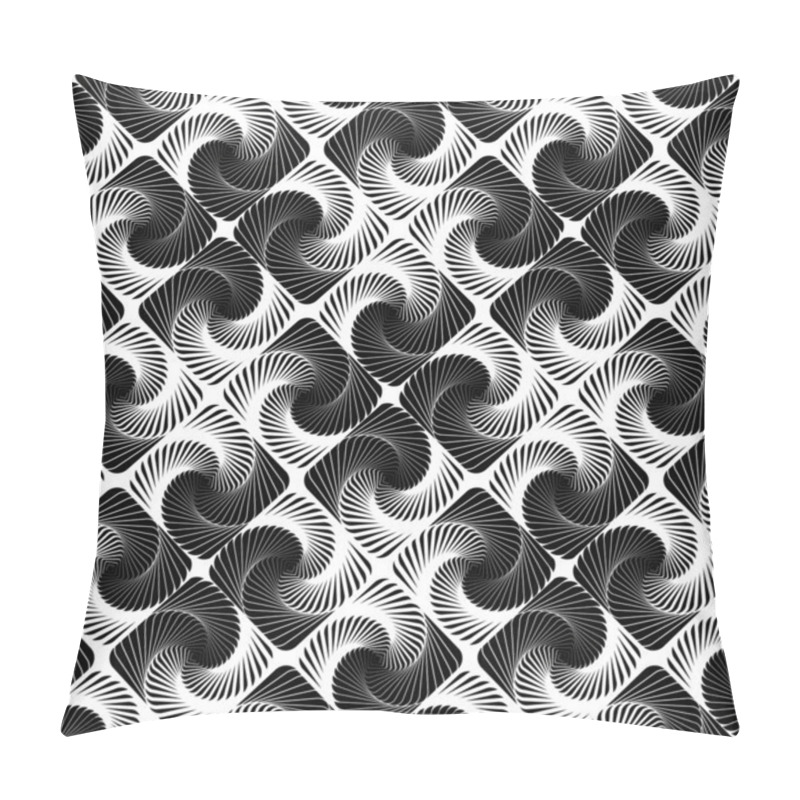 Personality  Design Seamless Vortex Movement Strip Geometric Pattern Pillow Covers