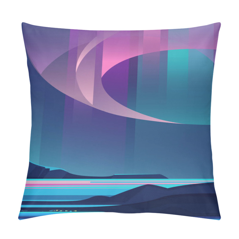 Personality   Beautiful Aurora Borealis. Landscape With Natural Light Show In Vertical Orientation. Pillow Covers