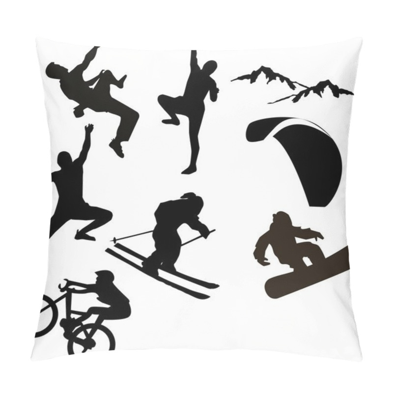 Personality  Mountain Sports Silhouettes Pillow Covers