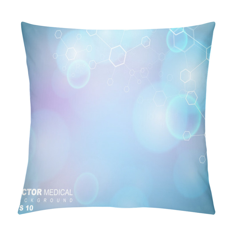 Personality  Abstract Molecules Medical Background. EPS 10. Pillow Covers