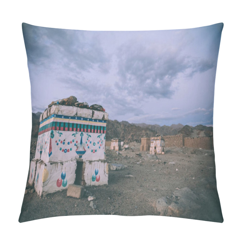 Personality  Ancient Historical Buildings In Leh, Indian Himalayas Pillow Covers