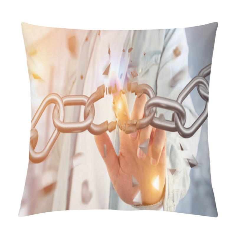 Personality  Weak Link Of Broken Chain Exploding Pillow Covers