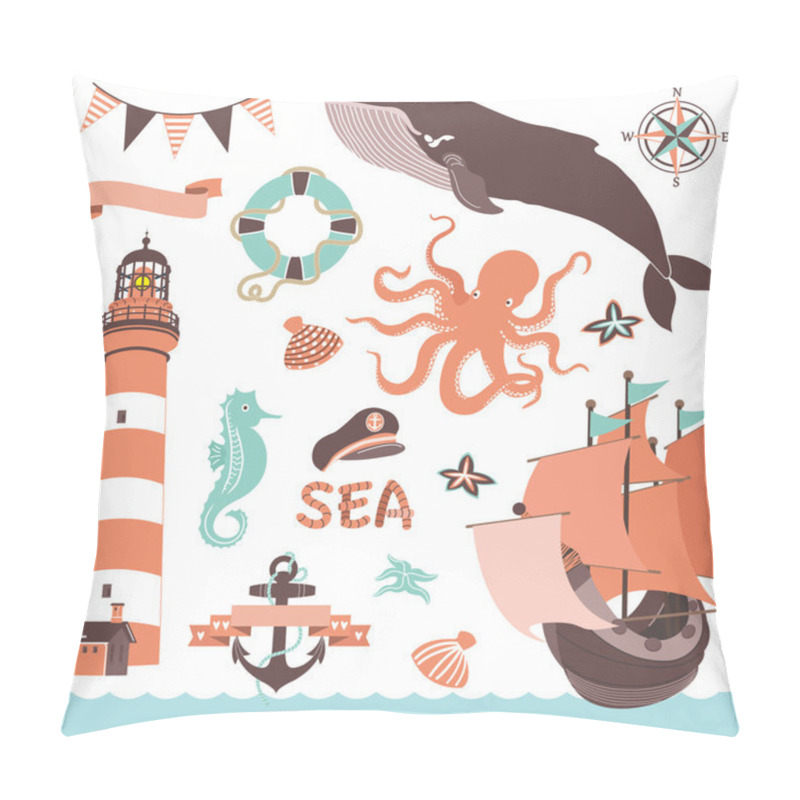 Personality  Nautical Sea Set Pillow Covers