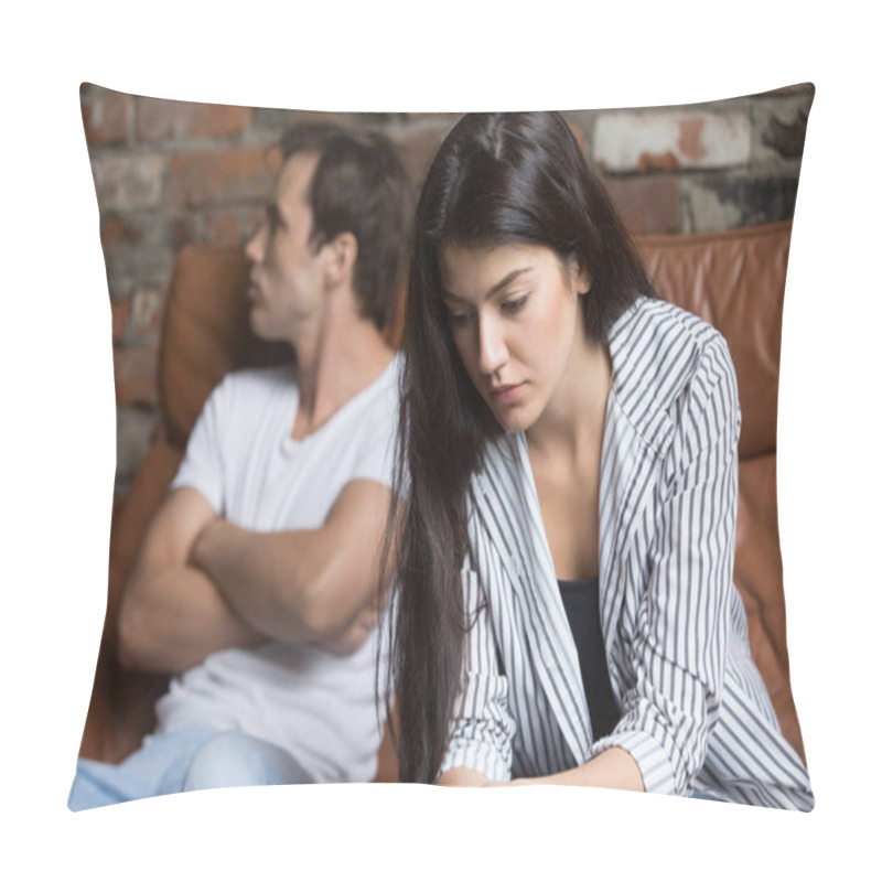 Personality  Sad Pensive Young Girl Thinking Of Relationships Problems After Pillow Covers