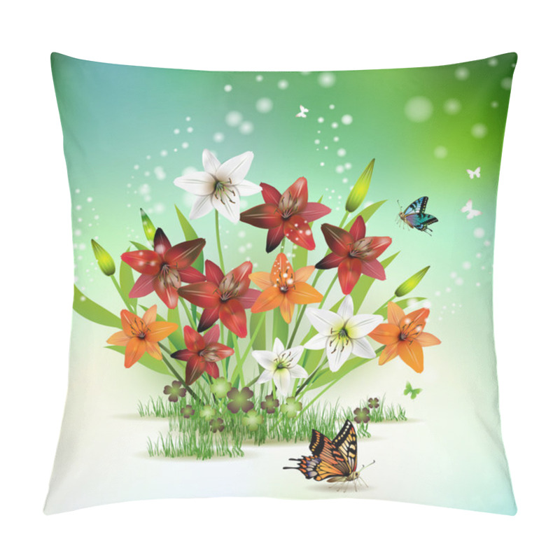 Personality  Flowers In The Grass Pillow Covers