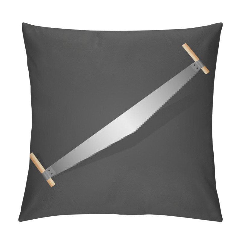 Personality  Hand Saw. Vector Illustration Pillow Covers