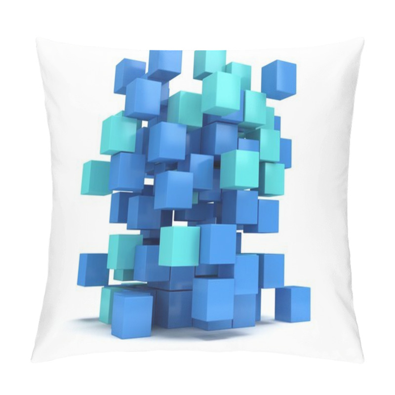 Personality  3D Cubes Block. Assembling Concept. Pillow Covers