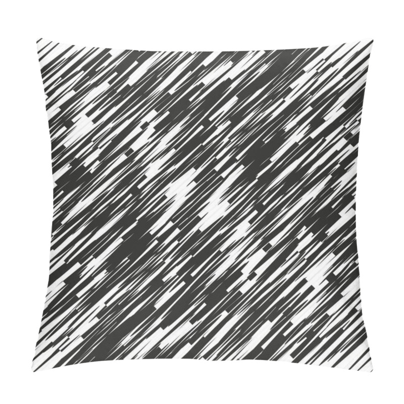 Personality  Diagonal Stripe Pattern. Abstract Vector Texture. Bold Black Lines. Graphic Monochrome Background. EPS 10. Pillow Covers