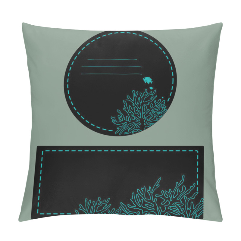 Personality  Ocean Text Frame Pillow Covers