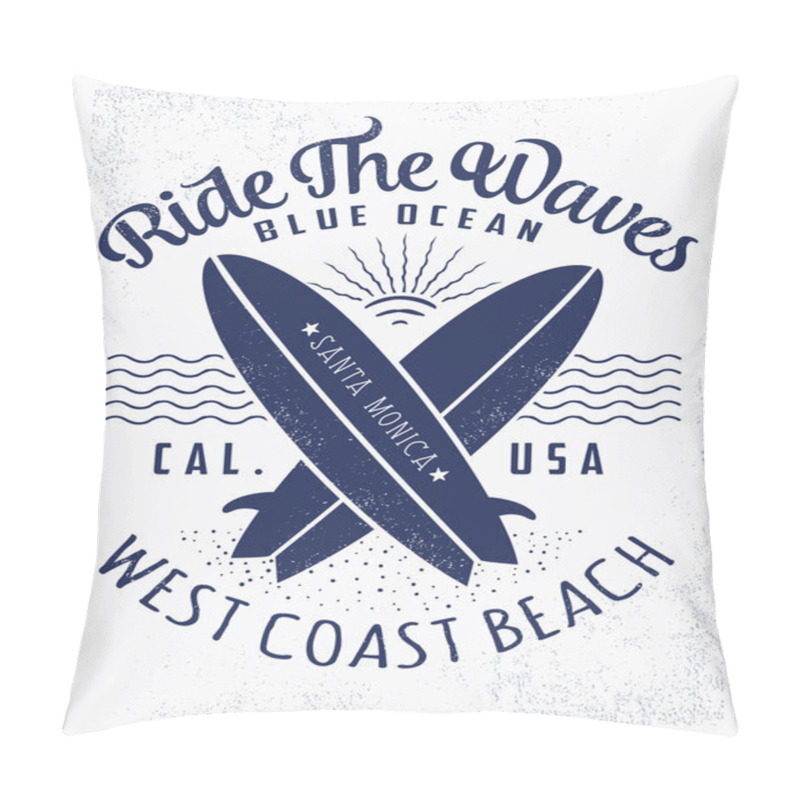 Personality  Surf Typography, T-shirt Graphics Pillow Covers