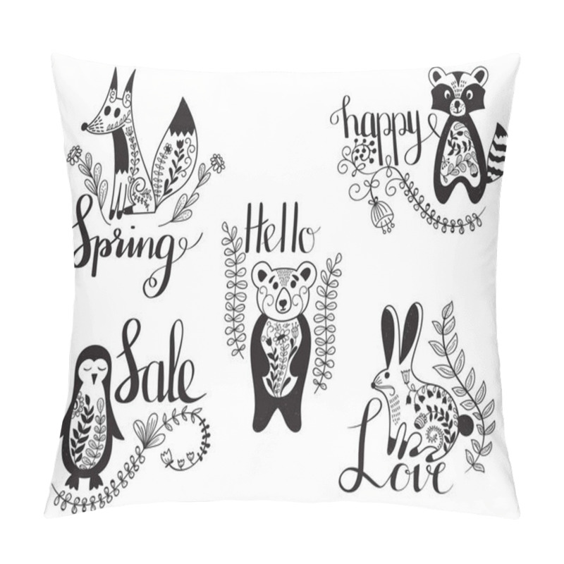 Personality  Animals With Message Sset Pillow Covers