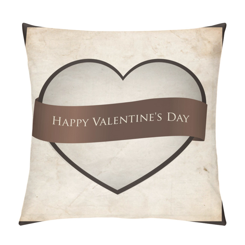 Personality  Vector Heart Shaped Frame With Ribbon. Pillow Covers