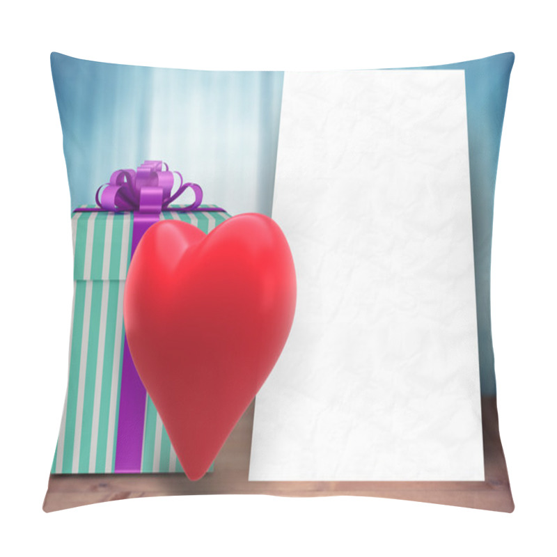 Personality  Composite Image Of Red Heart Pillow Covers