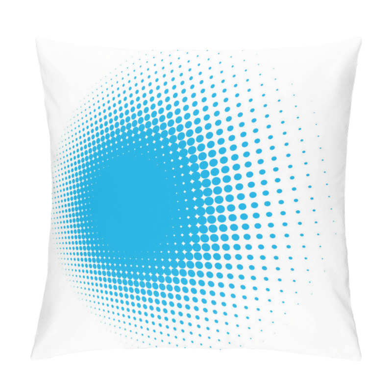 Personality  Colorful Halftone Vector Pattern, Texture In 3d Perspective. Circles, Dots, Screentone Illustration. Freckle, Stipple-stippling, Speckles Illustration. Pointillist Vector Art Pillow Covers