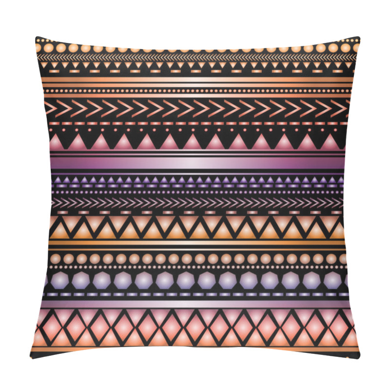 Personality  Seamless Vector Tribal Texture Pattern Pillow Covers