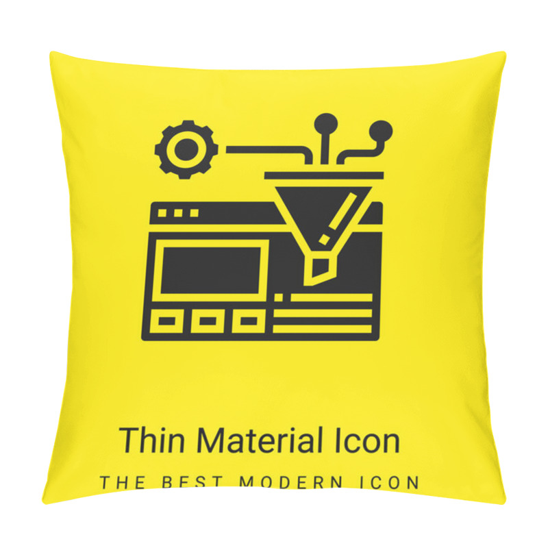 Personality  Algorithm Minimal Bright Yellow Material Icon Pillow Covers