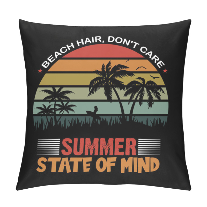 Personality  Surfing Festival Summer T-shirt, Summer Vibes Banner For Surfing T-shirt, Summer T-shirt Design Vector Illustration, Summer T-shirt, Summer Surfing T-shirt Pillow Covers