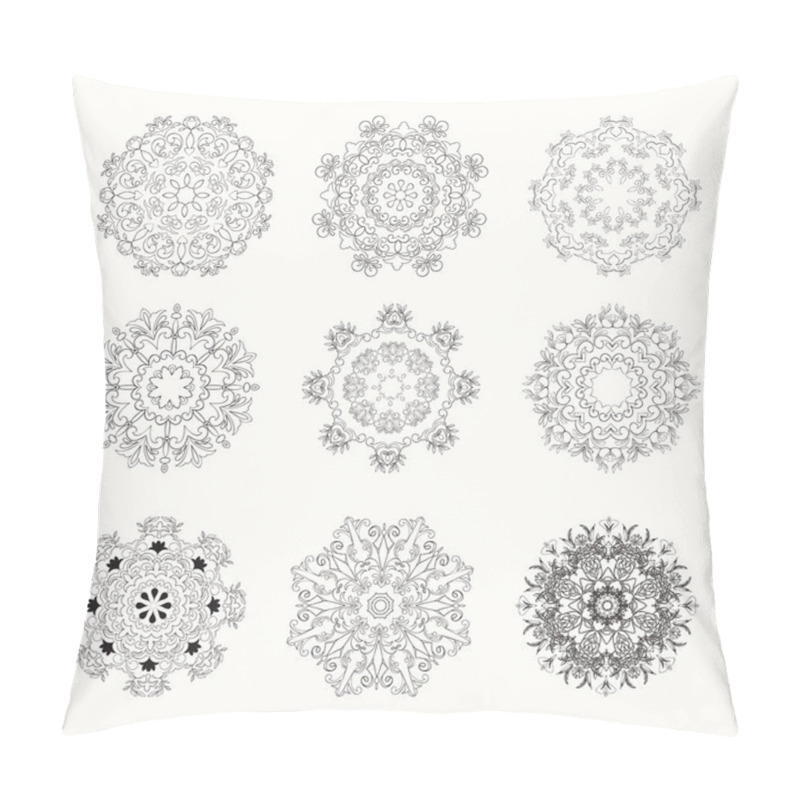 Personality  Hand Drawn Mandala Set Pillow Covers