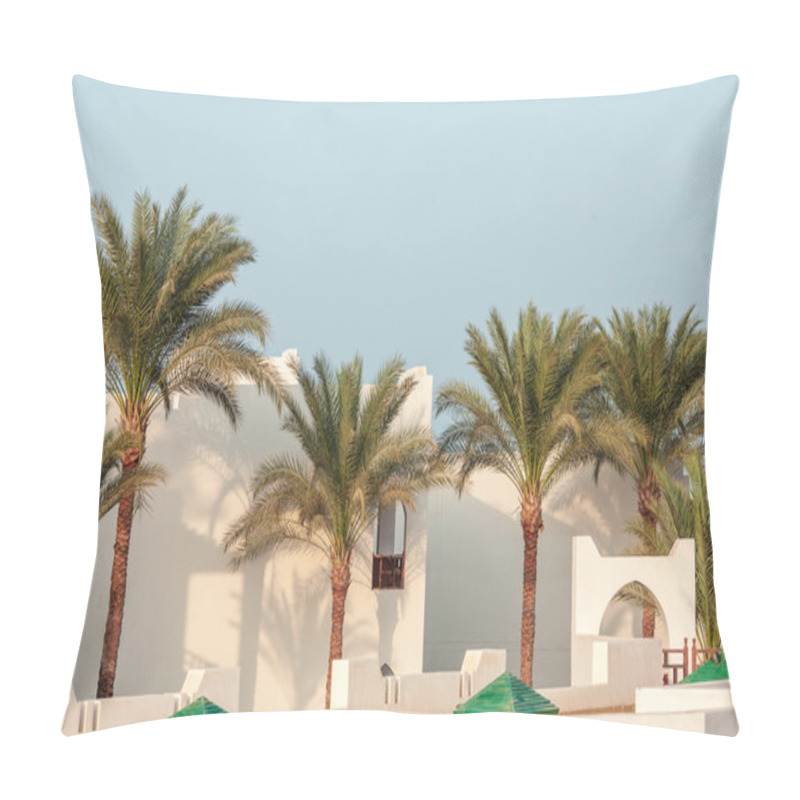 Personality  Palm Trees At Tropical Coast Pillow Covers