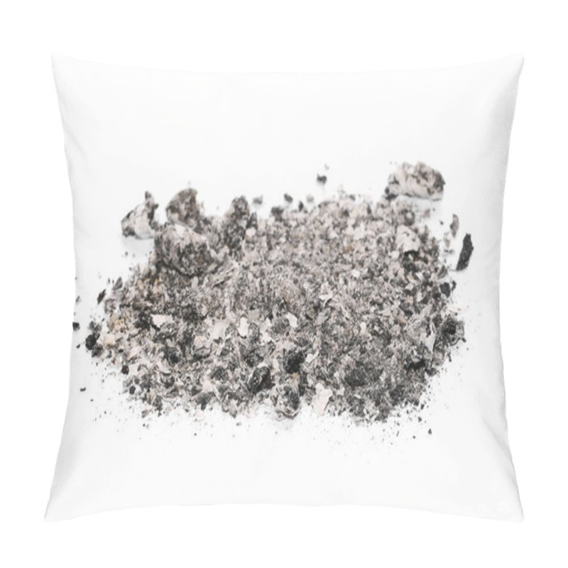 Personality  Ash Isolated On White Background, Texture With Clipping Path Pillow Covers