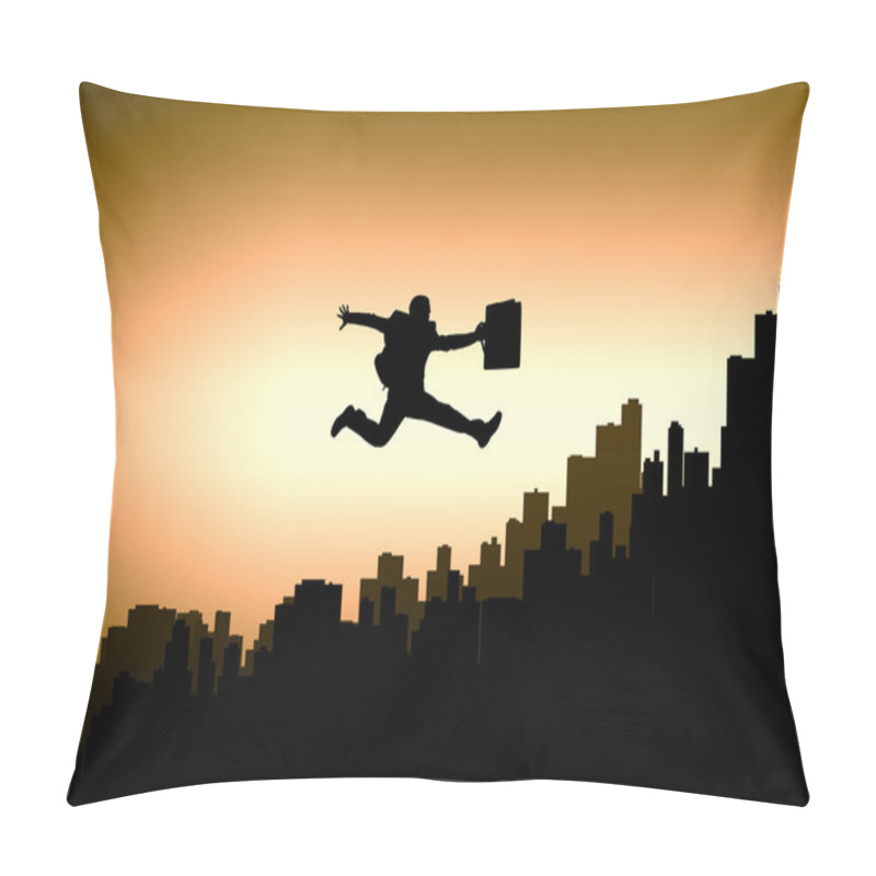 Personality  Cheerful Businessman Pillow Covers