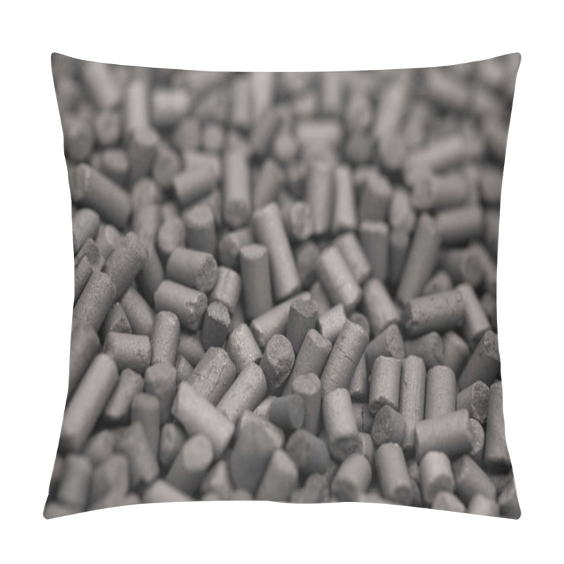 Personality  Activated Carbon Granules Abstract Background. Macro Shot. Selective Focus. Pillow Covers